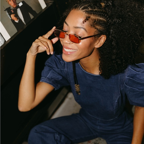 One piece Denim jumpsuit with open back - Picture 9 of 14